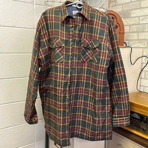 Vintage Bay Area Traders Button Up Shirt Jacket Shacket Mens Size XLT Plaid